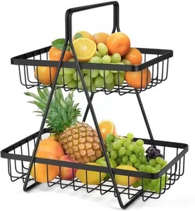 Panier de rangement en métal de style industriel pour fruits, légumes et décoration intérieure, disponible au meilleur prix auprès d'un fournisseur indien - Product Image 3