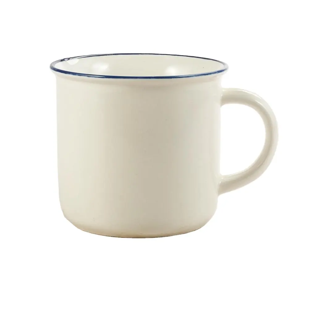 Tazas de café personalizadas de cerámica blanca lisa, publicidad, barata, con logotipo impreso, 12oz
