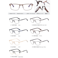 2024 MS 91352 nouveaux hommes Design de mode classique carré métal lunettes cadres optique Anti-lumière bleue lunettes