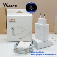 Kit de chargeur Xiaomi Redmi 33W avec charge rapide PD, adaptateur de voyage EU pour téléphone, tablette, ordinateur portable, chargeurs de type C