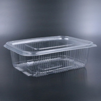 Contenants alimentaires rectangulaires jetables transparents en PET de 750 ml pour salades et nouilles 180x130x50mm – Commandes personnalisées acceptées