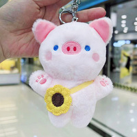 Porte-clés créatifs en peluche Lapin Fleur Couple, Breloques de sac, Poupées en peluche, Porte-clés en peluche petits animaux exquis, Cadeau pour enfants