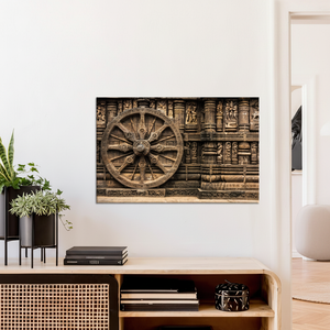 Konark Sun Temple Canvas Art: Indian Chakra Wall Hanging Print,<b>WRAPPED</b> CANVAS - Product Image 3