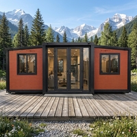 Maison conteneur extensible à double aile pour projets de parcs de vacances et de stations balnéaires, pour logement temporaire