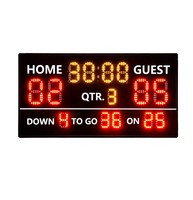 GANXIN Pencatat Skor Pertandingan Olahraga Bola Rugby Isi Ulang, Papan Skor Digital Elektronik LED untuk Sepak Bola Amerika dengan Remote