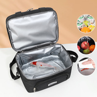 Dropshipping Sac à lunch solide à double couche Boîte à lunch isotherme Glacière douce Glacière Camping Sac à lunch avec bandoulière