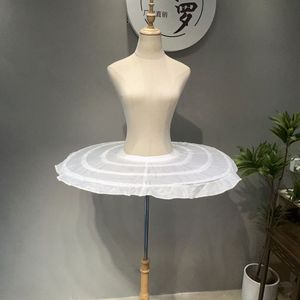 S0695R Ballet plat Performance 3 cercles réglage en arête de poisson raccourci cygne blanc été Cool <span class=keywords><strong>jupon</strong></span> - Product Image 1