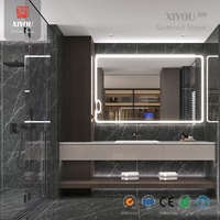 Premium krasbestendige zuurbestendige 12mm grijze gesinterde steenplaat 1200x2700mm glanzend voor commerciële recepties en buitengebruik