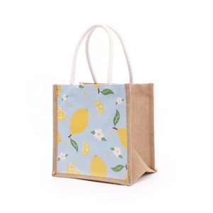 Sacs fourre-tout personnalisés en toile de jute pour les commandes en gros, promotionnels, cadeaux, publicitaires - Product Image 4