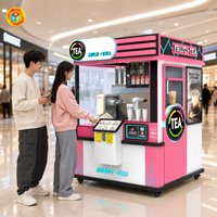 Distributeur automatique de bubble tea robotisé commercial avec écran tactile de 22 pouces, lait importé, options de paiement multiples, directement de l'usine