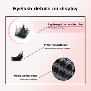 Manga <b>Lash</b> <b>Clusters</b> Dense Spikes Wispy <b>Cluster</b> Eyelash Extensions Mix length Fluffy Eyelashes Individual <b>Lash</b> Extension - Product Image 3