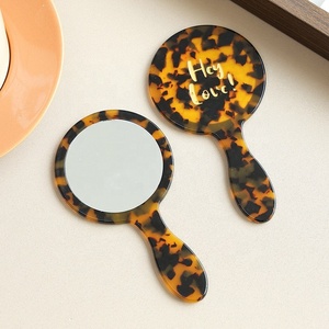 Acetic <b>Small</b> Handheld Acetate Round Vintage Eco-Friendly French Country Birthday Portable Makeup <b>Mirror</b> Wholesale - Product Image 4
