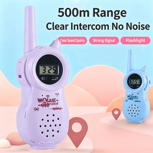 2 in 1 Wholesale Child Toy Phone With a Flashlight Long Distance Walkie Talkie Portable Kids Walkie Talkie Educational Toy