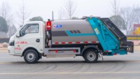 Camion compacteur de déchets électrique Dongfeng 4x2, véhicule de collecte des déchets à énergie nouvelle de 5 m³ avec compression hydraulique
