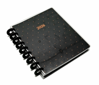 Organisateur de journal vintage à reliure à disques avec impression personnalisée, agenda à reliure à disques