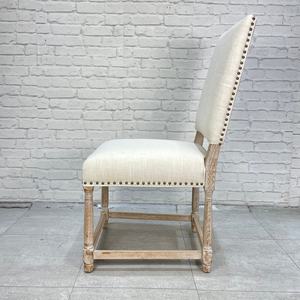 Sillas de Comedor Profesionales Personalizadas, Duraderas, de Respaldo Largo, Clásicas para Restaurante, de Lino, con Tallado en Madera Sólida - Product Image 4