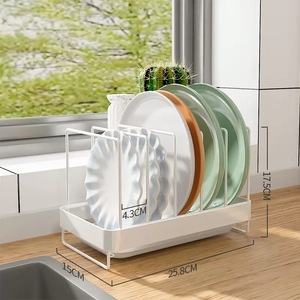 <b>Kitchen</b> Cabinet Organizer Dish Rack Plate Holder Cup <b>Storage</b> Stand Stainless Steel Rectangle Mesas Tableware <b>Storage</b> - Product Image 2