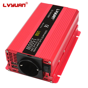 Convertisseur de puissance <span class=keywords><strong>Lvyuan</strong></span> 500W <span class=keywords><strong>1000W</strong></span>, convertisseur à onde sinusoïdale modifiée, convertisseur de voiture 12v 220v avec prise EU - Product Image 1