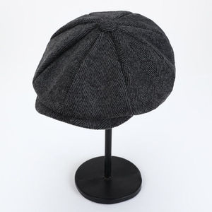 Berretto da Uomo a Righe in Lana, Stile Pittore, Berretto Invernale in Poliestere/Cotone Stile <span class=keywords><strong>Peaky</strong></span> <span class=keywords><strong>Blinders</strong></span>, Berretto da Giornale - Product Image 6