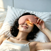 Masque de sommeil intelligent à thérapie lumineuse, compresse chaude et froide, masseur oculaire rechargeable par USB avec lumière douce pour le réveil matinal, pour les migraines