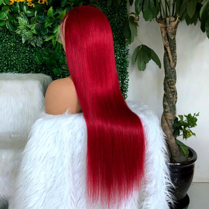 Perruque Lace Front <span class=keywords><strong>HD</strong></span> 13x6 de Luxe Chunling, Cheveux Humains Naturels Roux Lisses, Longueur Moyenne, Confortable et Magnifique pour Femmes, Idéale pour les Rendez-vous et les Voyages - Product Image 3