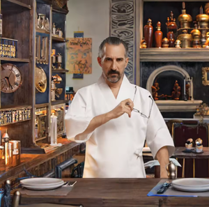 Uniformes de chef japonais d'été à manches courtes en coton/polyester tissé, imprimés par sérigraphie, pour hommes et femmes, pour restaurants de sushis et bars - Product Image 1