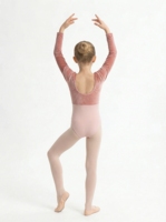 Tenue de danse de ballet rose de haute qualité avec une simple couche transparente argentée et des paillettes, modèle court