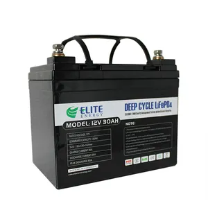 Elite personalizzato 12V 12.8V 30Ah 40Ah 50Ah LiFePO4 batteria li-ion fosfato batteria solare per UPS/Backup/sistema solare