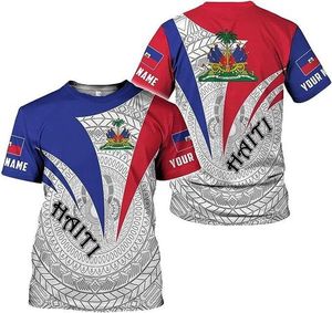 T-Shirt da Uomo con Design Haitiano Personalizzato, Casual e Comoda, Alta Qualità, Manica Corta, <span class=keywords><strong>Abbigliamento</strong></span> Unico all'Ingrosso - Product Image 2