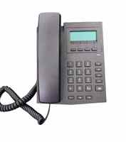 Teléfono VoIP MaxComm X301 Negro con Soporte G.711/G.729A/B para Redes LAN y IP con Cable en Oficina