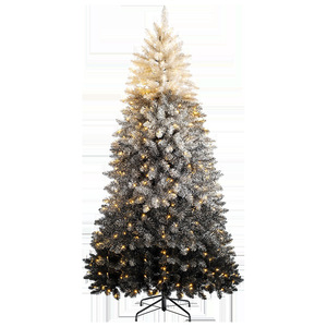 1.8M/2.1M Đen Trắng Cây Giáng Sinh Nhọn PVC Sang Trọng Mã hóa Mô Phỏng Cây Giáng Sinh Đảng Trang Trí - Product Image 5