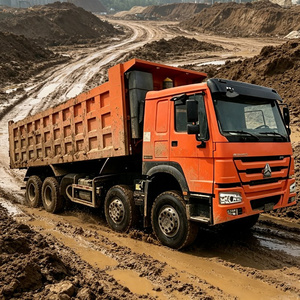 Camion benne de chantier HOWO 8x4 12 roues diesel 40 tonnes pour le déblaiement de chantier et l'élimination des débris, camion benne lourd - Product Image 4