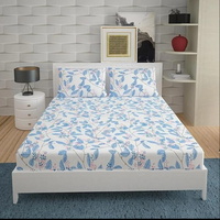 Draps de lit pliés de haute qualité 100% coton, 4 pièces, classiques, couleur unie, à motifs floraux, rayés, à motifs de feuilles, imperméables, écologiques