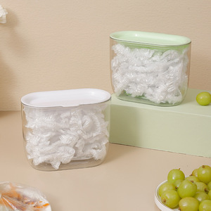 Kitchen Wall Mounted Plastic Wrap Holder Rectangle White Green Yellow Food Storage Container Cling Film Sleeve Wall Storage - Product Image 1