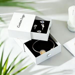 Drawer <b>Gift</b> <b>Box</b> With Custom Logo Printing Paper <b>Box</b> Packaging Custom Paper for Jewelry Cosmetic Packaging - Product Image 1