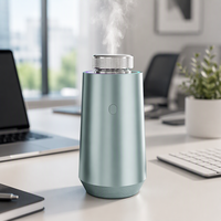 Diffuseur d'huiles essentielles portable 15 ml en aluminium pour voiture et maison, sans eau, avec contrôle par application, diffuseur de parfum à deux fluides pour table
