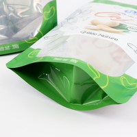 Pochette debout biodégradable avec logo personnalisé sacs alimentaires zip-lock sac d'emballage plastique de casse-croûte et de noix emballage alimentaire imprimé