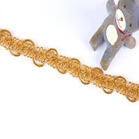 1.2cm broderie sangle miroir couture dentelle garniture avec oeillet dentelle décoration bordure en mercerie bordure or dentelle