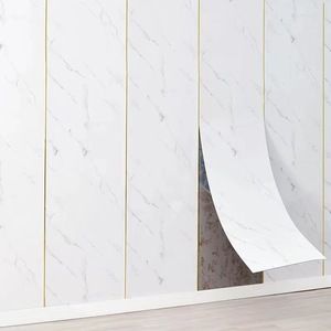 Waterproof Marble Tile Wall Stickers PVC Self Adhesive Home Decoration For Kitchen Living Room Tv Background - Product Image 2