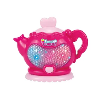 Children Funny Play Spray Tea Kettle Toy, Kids Tea Kettle Water Bottle Plastic Toy Teapot With Light And Sound