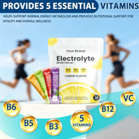 Poudre de nutrition sportive sans sucre et poudre d'électrolytes, mélange de boisson électrolytique en poudre