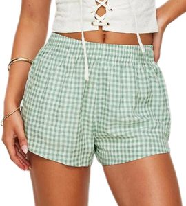 <b>Boxer</b> <b>Shorts</b> <b>Women</b> Y2k Pajamas <b>Shorts</b> Gingham Cute Pj <b>Short</b> Pants Plaid Lounge <b>Shorts</b> Sleep Bottoms Elastic <b>Boxers</b> Streetwear - Product Image 1