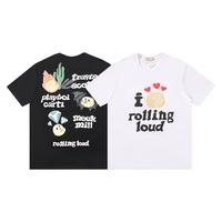 T-shirt à manches courtes pour homme en tissu tricoté OEM 210 g/m² en coton Driov avec logo, impression graphique 3D en mousse gonflée personnalisée