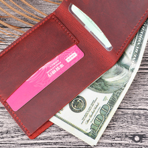 <span class=keywords><strong>Portafoglio</strong></span> Bifold Corto da Uomo <span class=keywords><strong>in</strong></span> Vera <span class=keywords><strong>Pelle</strong></span> Crazy Horse <span class=keywords><strong>Fatto</strong></span> <span class=keywords><strong>a</strong></span> <span class=keywords><strong>Mano</strong></span> Stile Vintage <span class=keywords><strong>in</strong></span> Vello di Vitello Pieno Fiore di Primo Strato - Product Image 3