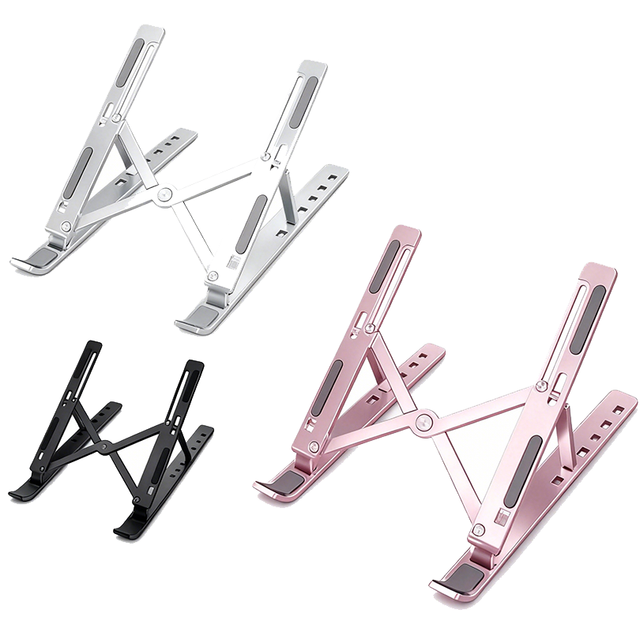 Custom Logo Printed Adjustable Height Portable Metal Laptop Stand Aluminium Stand Laptop Laptop Stand Aluminium Alloy