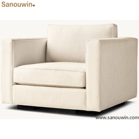 Ensemble de canapés modulaires modernes en tissu, canapé sectionnel rembourré avec fauteuil et ottoman pour salon, mobilier de hall d'hôtel