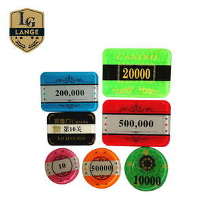 <span class=keywords><strong>Fichas</strong></span> <span class=keywords><strong>de</strong></span> Póker Acrílicas Profesionales <span class=keywords><strong>de</strong></span> Alta Seguridad con Superficie Lisa, Personalizadas con Logotipo y <span class=keywords><strong>Valor</strong></span>, para Casino - Product Image 2