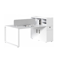 Poste de travail de bureau moderne en forme de L avec cloison de séparation pour employés, ensemble de mobilier de luxe pour ordinateur, vente en gros
