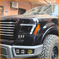 Untuk Ford F150 2009-2014 XL XLT SVT Raptor Lampu Depan Proyektor LED Bi Xenon DRL Sequential Flowing Upgrade Lampu Depan Truk