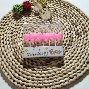 Set di Candele di <span class=keywords><strong>Compleanno</strong></span> Principessa con Fiocco Rosso, 5 Pezzi in Cera di Paraffina per Matrimoni, Festività e Lauree - Product Image 4